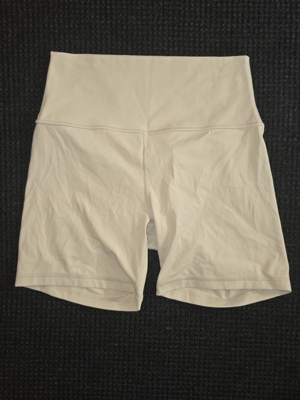CRZ YOGA High-Waist Cream Bike Shorts